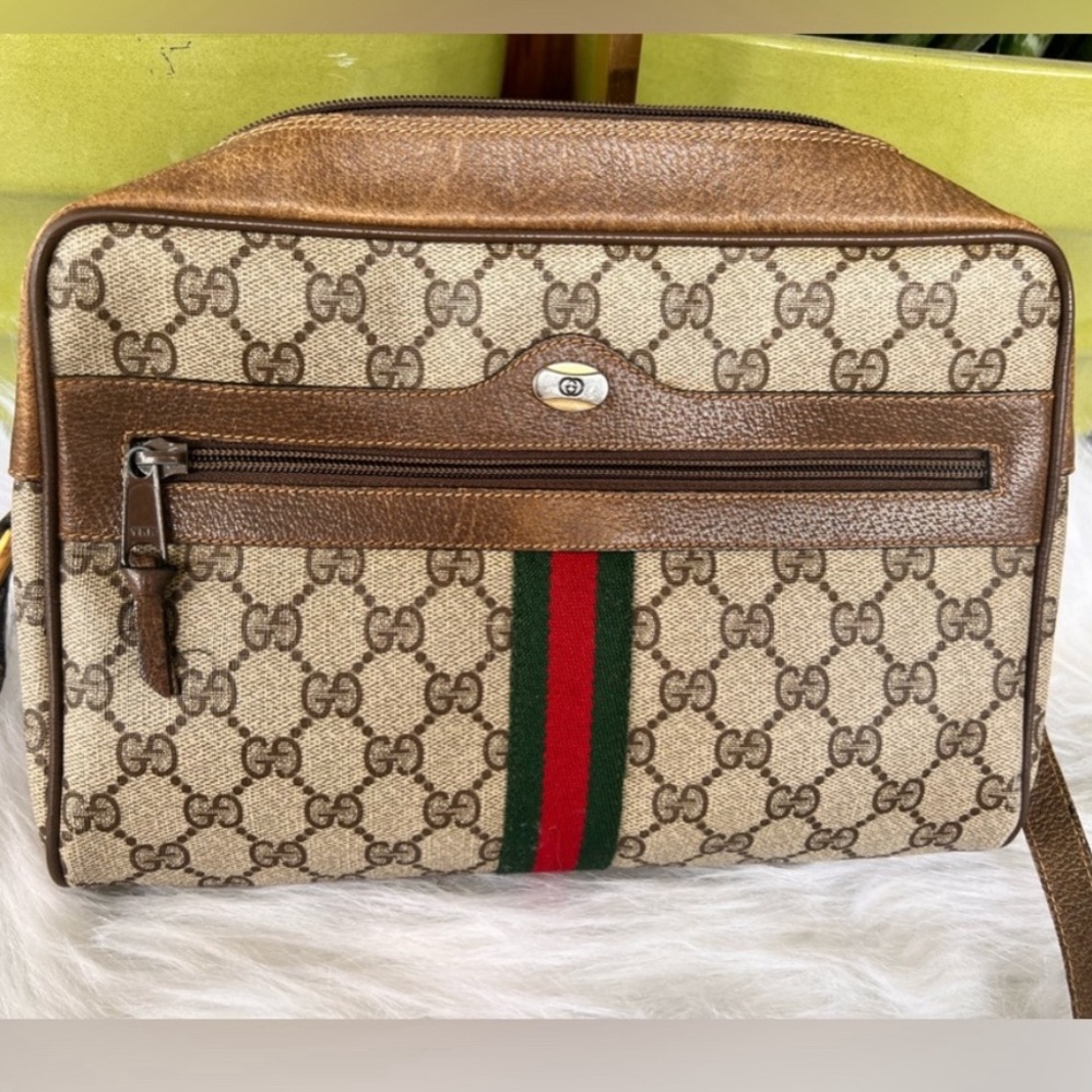 Gucci Brown and Tan Crossbody Bag